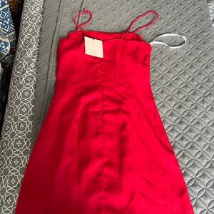 syrus slit mini dress in cherry from revolve!! size: xxs